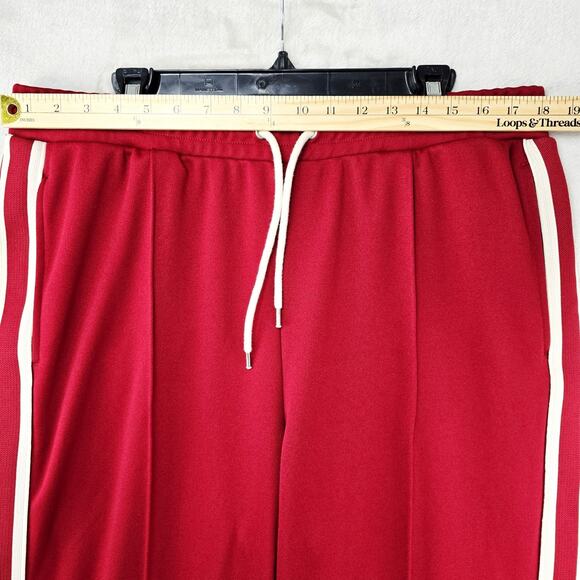 GAP Track Pants Size XL Red Striped Tricot Straight Moonstone Baggy Wide Leg - Picture 8 of 12